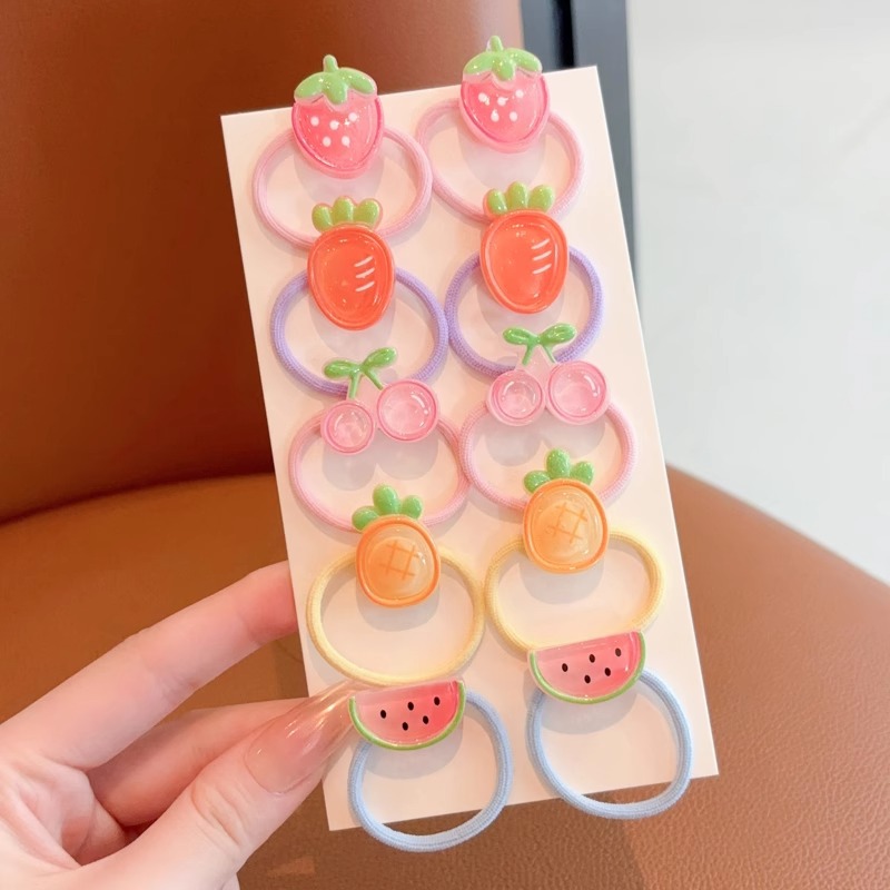 Cuerda para el cabello de color caramelo de dopamina, sentido avanzado femenino, cuerda para el cabello de dibujos animados de todo fósforo, cuerda para el cabello sin costuras, banda de goma para niños lindos