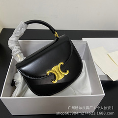 凯旋门包包复古马鞍包手提原厂半圆包真皮春夏新款斜挎小包单肩女