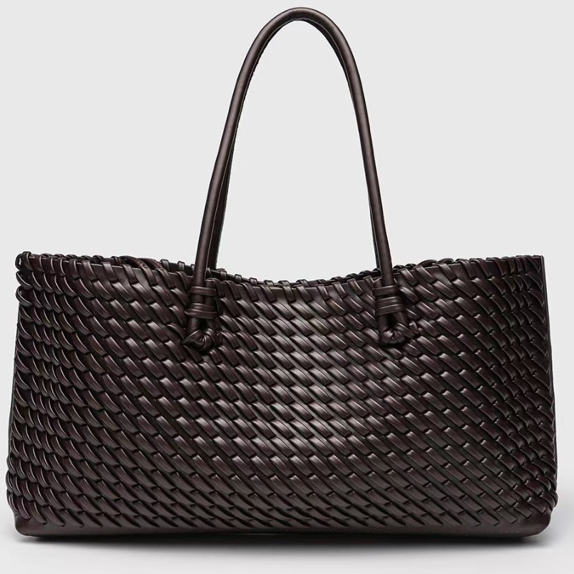 Einfarbige Korbtasche, lässige Retro-Schultertasche für Mutter und Tochter, Umhängetasche im Großhandel für Damen und Herren_voghion.com