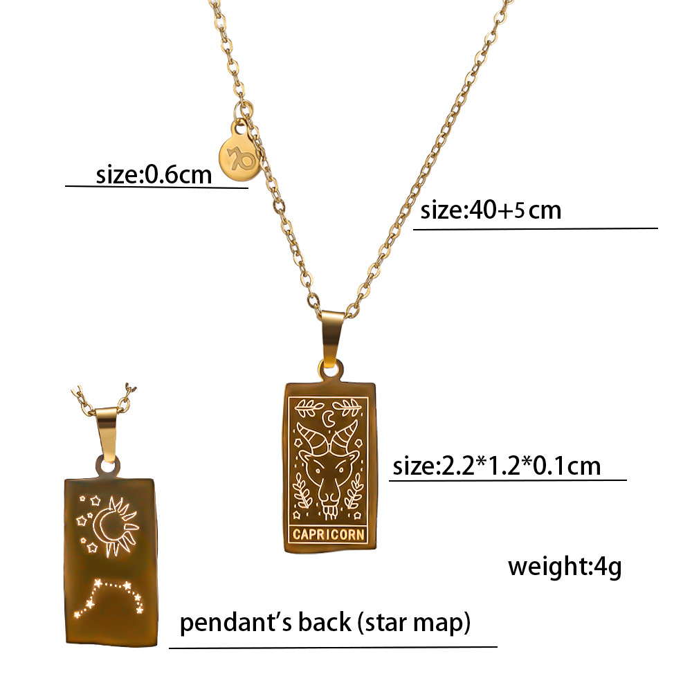 Style Moderne Constellation Acier Inoxydable Acier Au Titane Placage Pendentif display picture 1