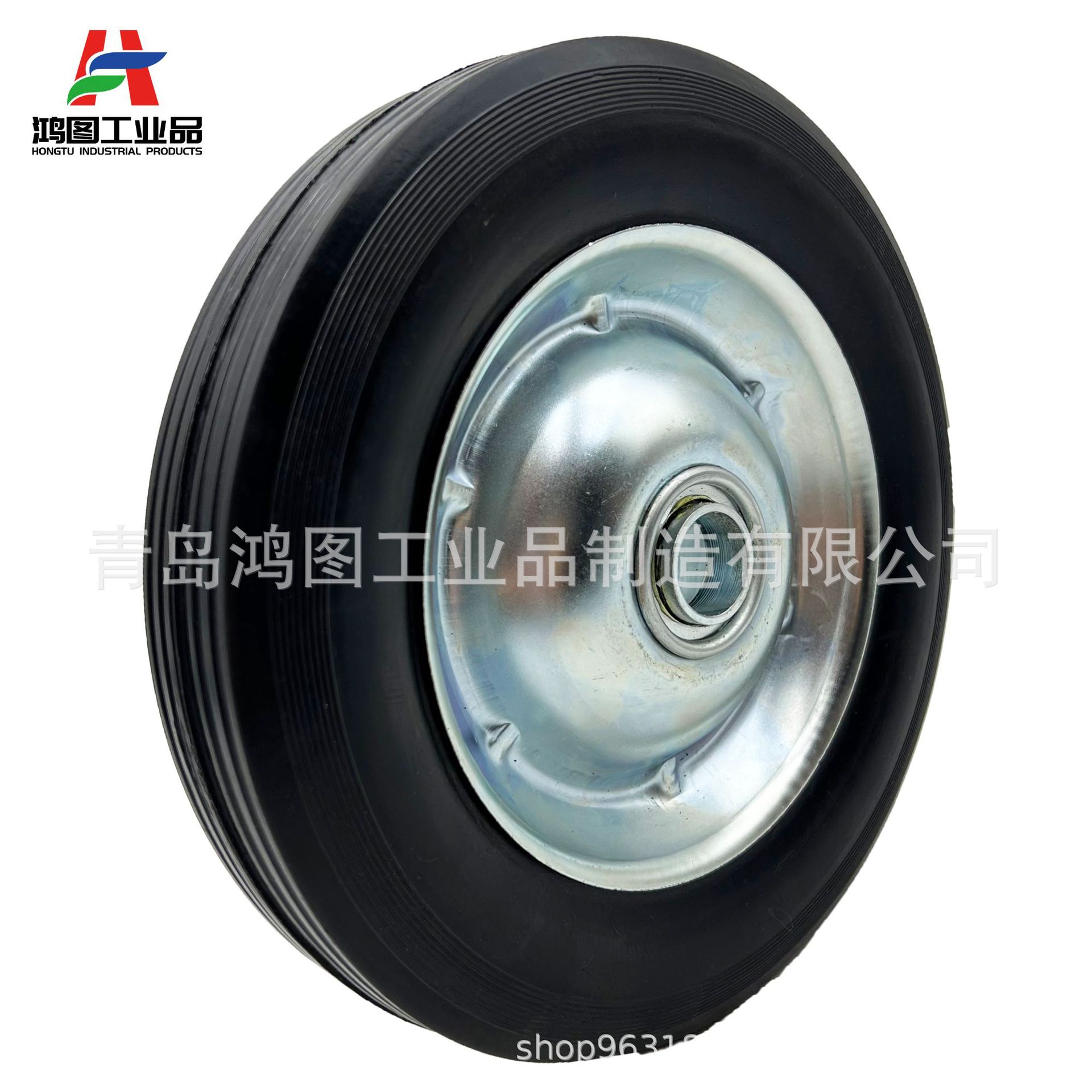 8寸8x1.75橡胶实心轮胎顺纹 (1)