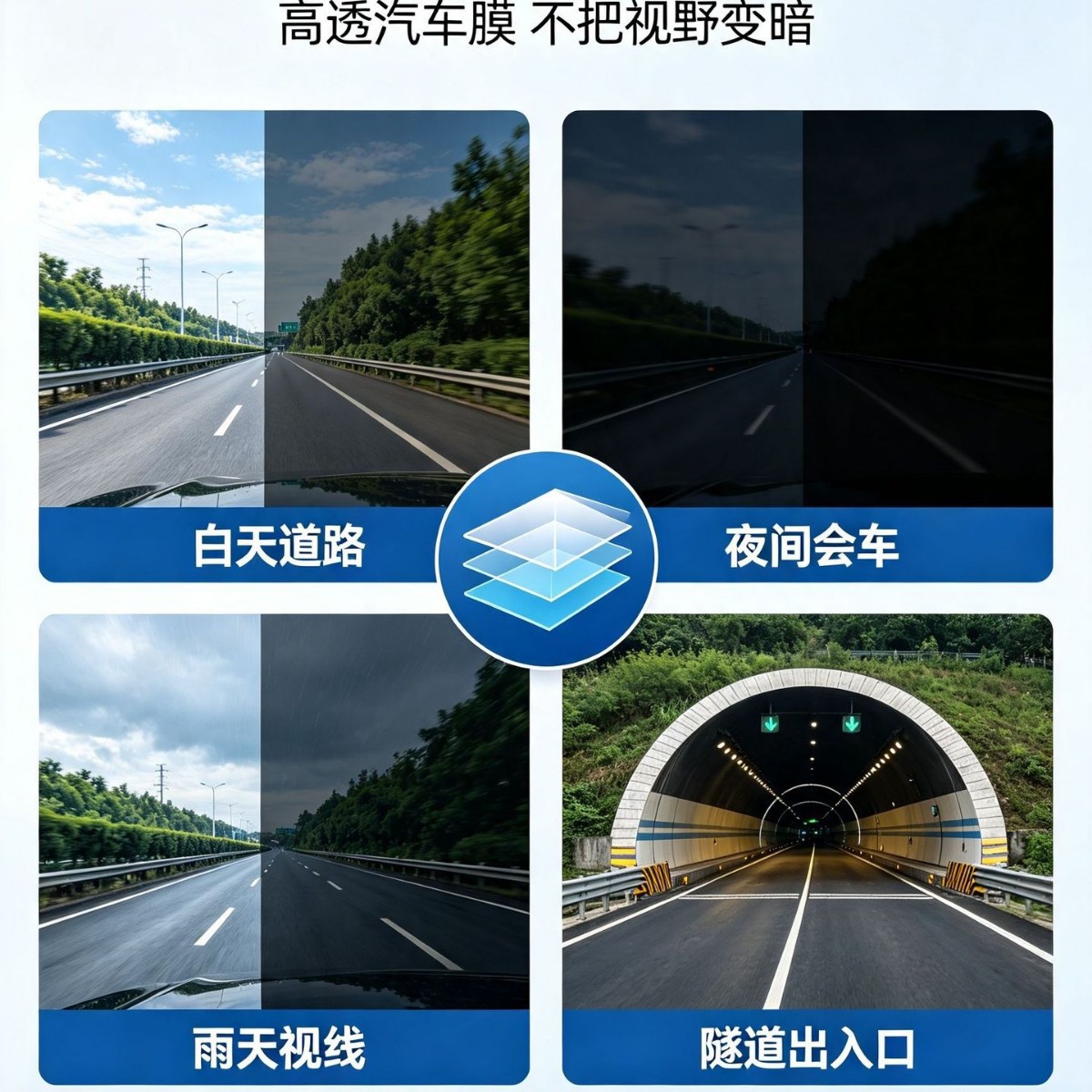 Car window glass film, privacy car film, sun protection and explosion-proof film, front windshield film, heat insulation solar film, manufacturer wholesale
