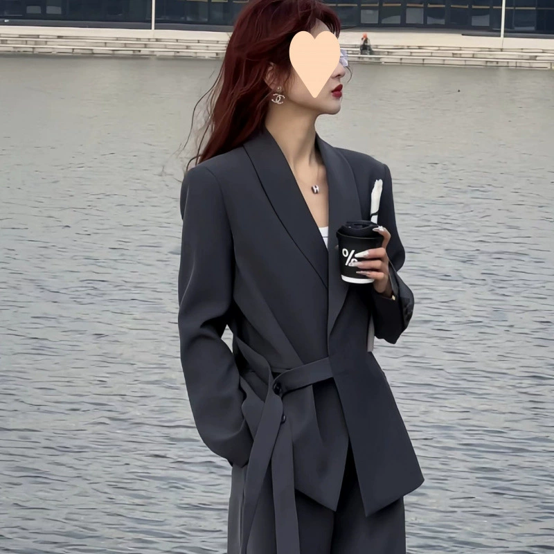 Весенний комплект из двух предметов 2025, новый летний элегантный повседневный модный костюм для женщин, осенний костюм
