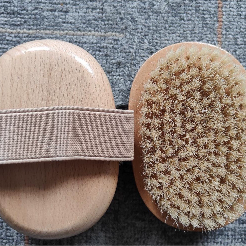 Amazon Cross-border Bristle Brush Massage, Bathing Brush Handburse Bath Brush Brush Round Bath Brush Brush Hemu Bath Brush