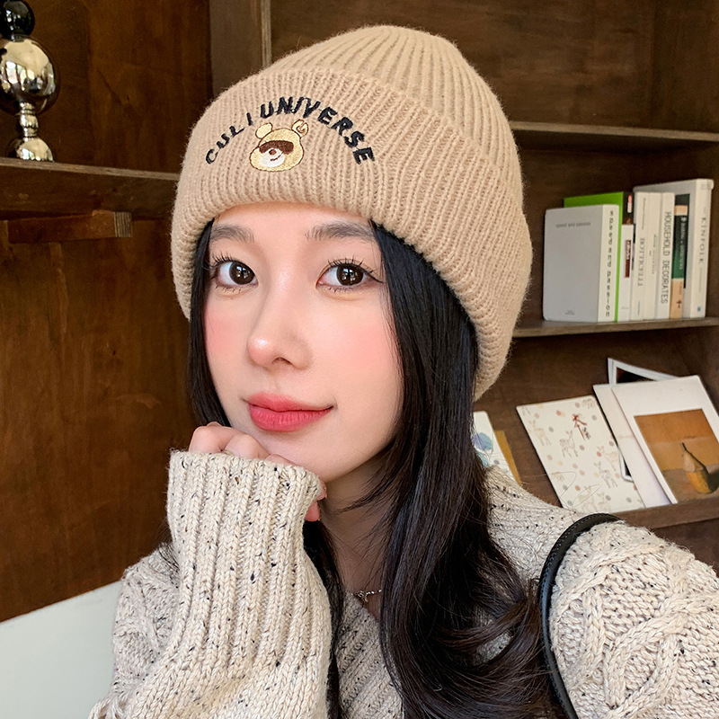 Women's Preppy Style Vacation Animal Letter Eaveless Wool Cap display picture 15