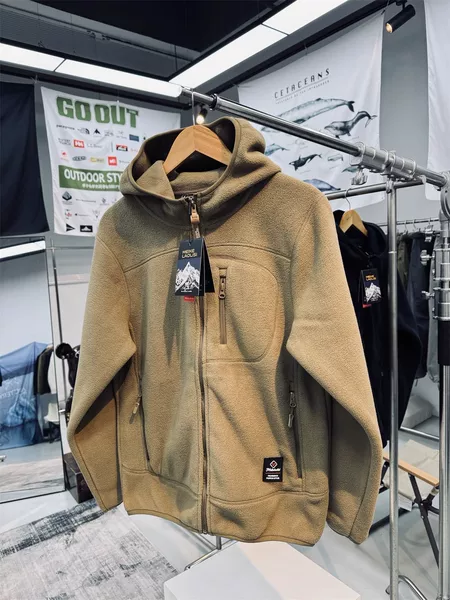 High-Density Double-Sided Polar Fleece Men's and Women's Hooded Fleece-Lined Fashionable Hooded Outdoor Fleece Cardigan Jacket