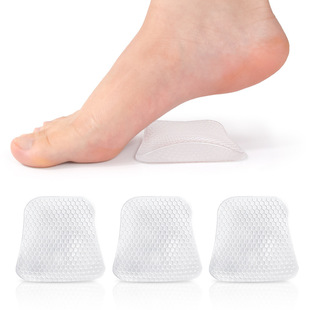 New Arch Pad Flat Foot Arch Support Foot Heart Pad Soft Wear-proof Self-adhesive Shock-absorbing Honeycomb Massage Foot Arch Half Pad