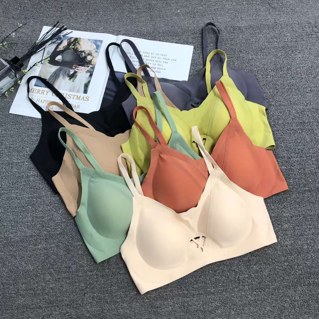 Nueva taza de látex sin costuras alta calidad belleza espalda mujeres chaleco inalámbrico yoga sujetador deportes ropa interior al por mayor