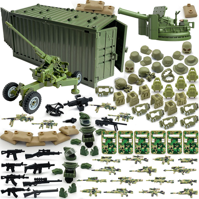 World War Ii Weapon Accessories Cross-Border Military Building Blocks Dolls Children's Toys Assembly Building Blocks Equipment Pack Shield World War Ii Weapon Accessories Cross-Border Military Building Blocks Dolls Children's Toys Assembly Building Blocks Equipment Pack Shield