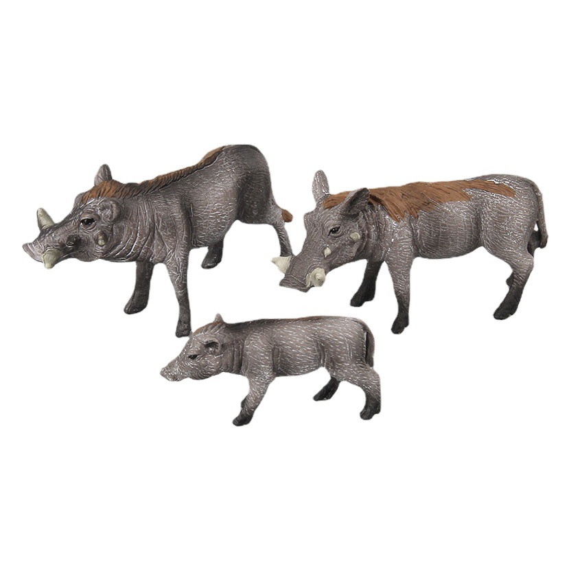 Venta caliente transfronteriza simulación infantil bosque modelo animal juguete sólido jabalí modelo animal adornos creativos
