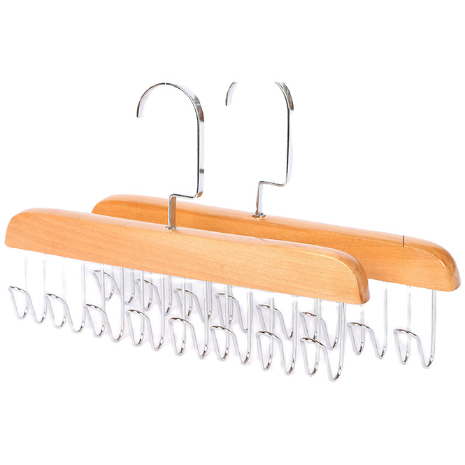 8 ganchos multi-funcional de madera maciza percha cinturón de almacenamiento rack multi-funcional percha corbata bufanda de seda gancho de la honda