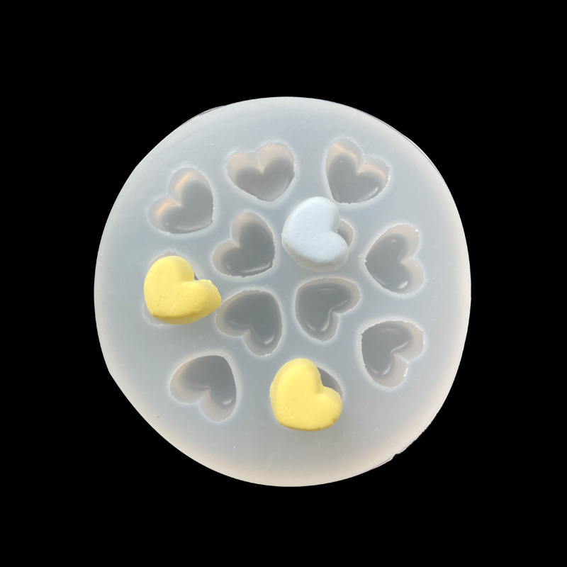 Tridimensional Pequeño amor Día de San Valentín pastel de chocolate decoración ritmo seco en forma de corazón fondant herramienta para hornear molde de silicona