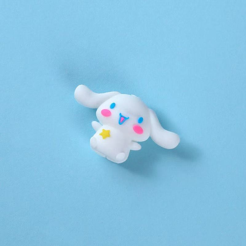 Protector de cable de datos animal lindo dibujos animados silicona anti-ruptura cable de carga picador de alambre mordedor de uso doméstico diario