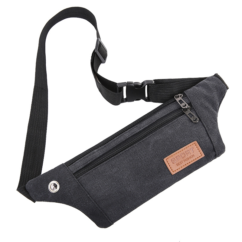 Mobile waist bag 2022 new men and women running sports crossbody chest bag durable canvas cash purse cross-border wholesale