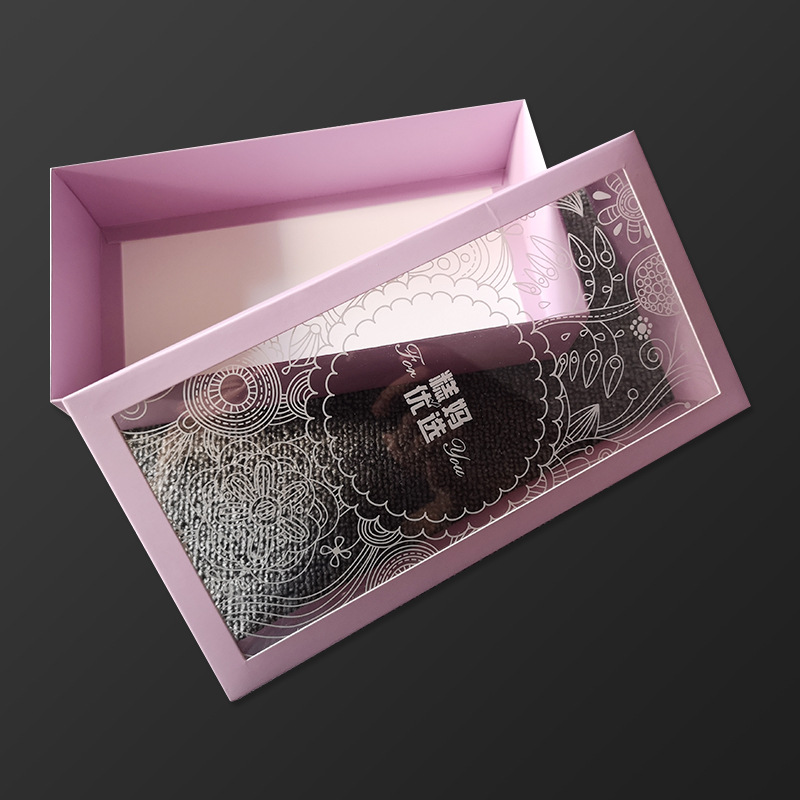 杭州印刷厂家内裤包装盒服装包装天地盖透明卡纸盒包装