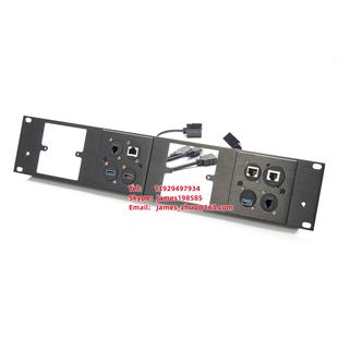 2U high quality XLR HDMI USB RJ45 D Type 24-way wiring panel Standard D series perforated panel