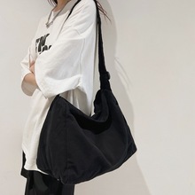 水洗帆布复古中性兜子挎包2023原宿风睿营ins文艺男女款单肩斜挎