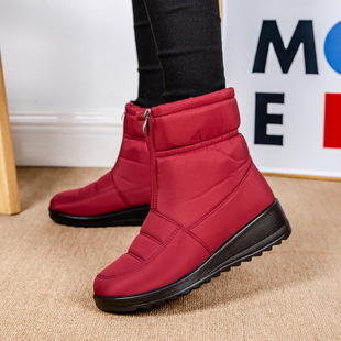 Middle-aged and elderly plus size cross-border winter warm women's snow boots women's lazy one-pedal waterproof mother shoes women's shoes