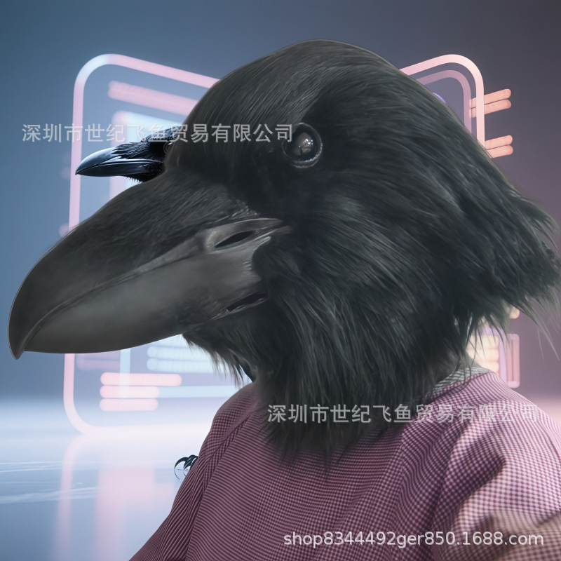 Águila máscara águila cabeza cubierta Halloween simulación animal Bulldog loro máscara realista animal cabeza cubierta
