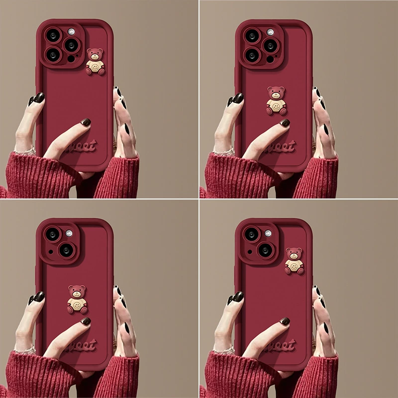 Samsung, S20, совместимый чехол для телефона, силиконовая кукольная игрушка, S23, S22, с маленькими медведями
