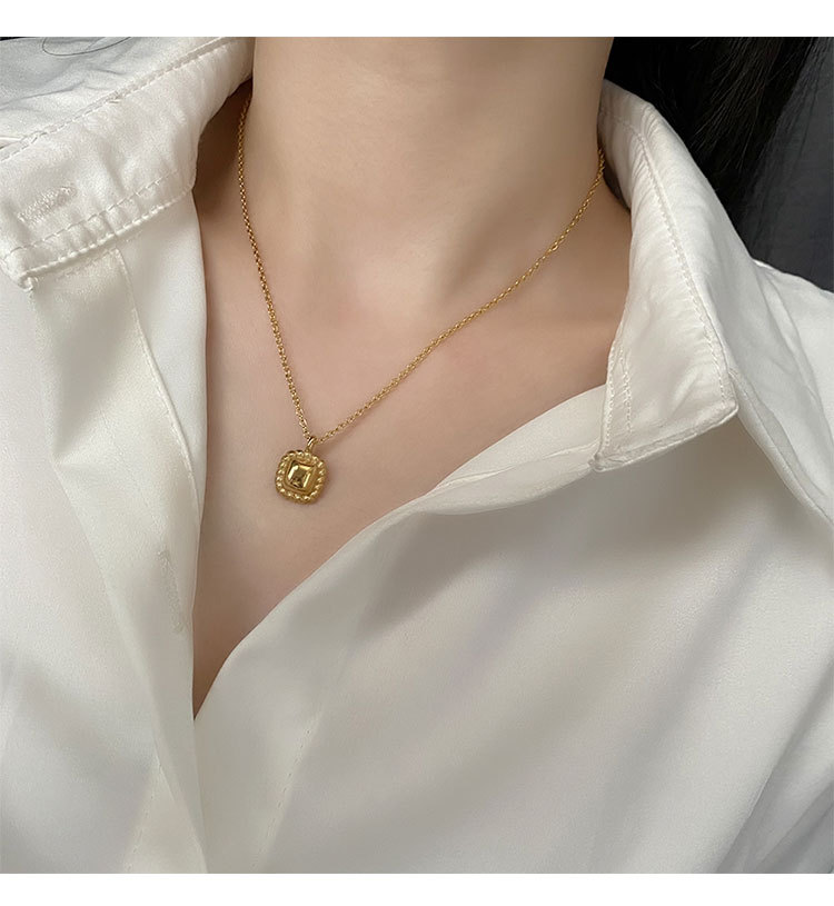 Vintage Style Geometric Titanium Steel Necklace