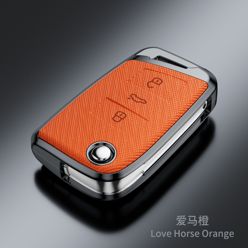 SuitabLe for VoLkswagen Sagitar Tiguan L Lavida Santana Bora Tanyue Passat Cross Pattern FashionabLe Key Cover