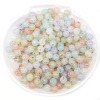 Acrylic marble round beads, bracelet, jewelry charm, accessory, necklace, floral print, wholesale