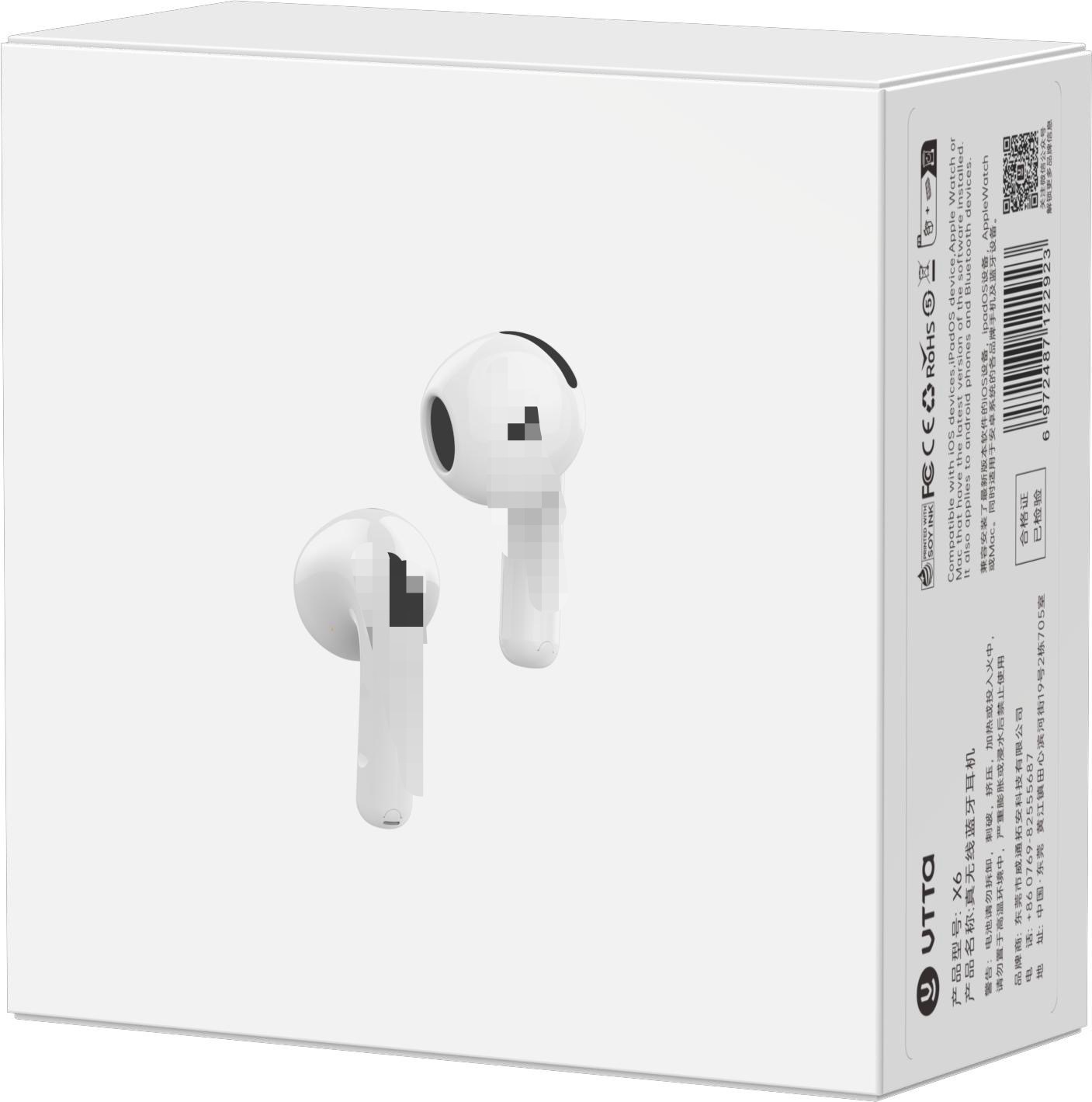 La fábrica tiene una versión neutral TWS de alta calidad. La pequeña caja blanca Auriculares Bluetooth inalámbricos binaurales con calidad de sonido sin pérdidas de 2/3/4/5 generación.