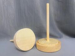PK7J Home Use Rotating Spool Yarn Winding Knitting Tool with Wooden Axle Stand