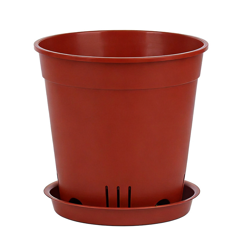Nuevo recipiente de plástico transpirable al por mayor recipiente de flores multiculposa hortenida de hojas de color base de plantación recipiente de flores transparentes