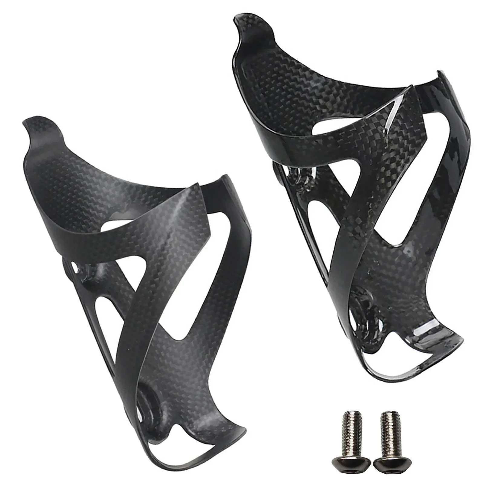 Full Carbon Fiber Water Bottle Cage for Road and Mountain Bikes, Unmarked Matte Ultra-Light 3K Water Bottle Holder for Cycling