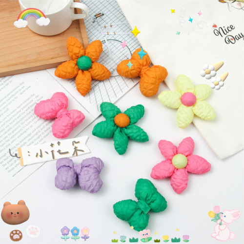 Autumn and winter new arrival cute plush brooch colorful flower bow girl bag pendant clothing trinkets wholesale