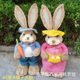 45cm Straw Rabbit Pastoral Style Birthday Gift Peter Rabbit Internet Celebrity Handmade Rabbit Living Room Ornaments