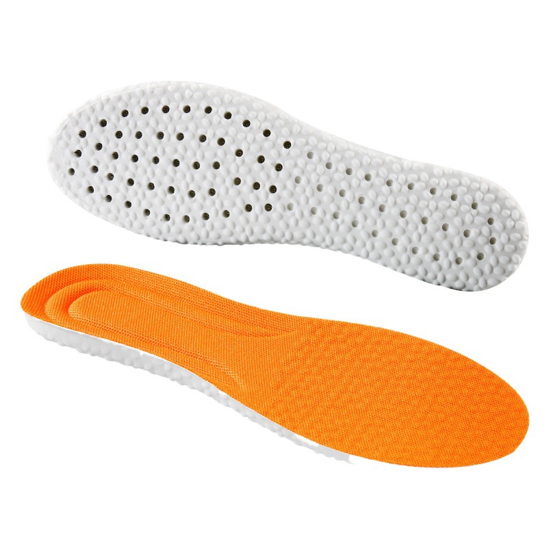Men's and women's super soft PU sports running breathable sweat absorption shock absorption soft blue ball summer military training insoles wholesale