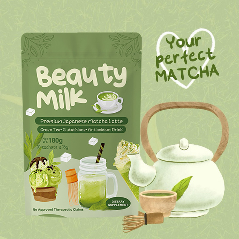Cross-Border Wholesale Southeast Asia Instant Collagen Meal Replacement Matcha Powder Beauty Milkmatcha Powder
