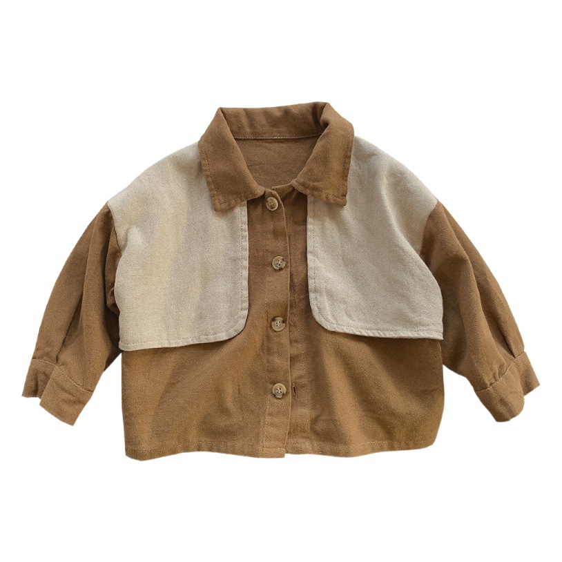 Camisa para niños de estilo coreano 2024 Primavera y otoño nuevos niños y niñas personalidad de moda camisa de estilo japonés para niños top de bebé para niños