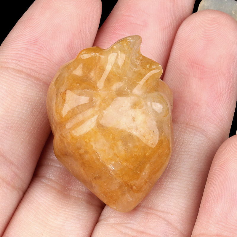 2333-天然水晶石头心脏模型雕刻内脏万圣节装饰迷你摆件饰品批发|undefined