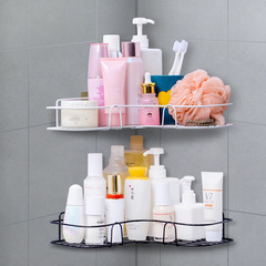 Bathroom Shelf Wall-Mounted Triangle Hanger Rack Toilet Hole-Free Home Use Wall Storage Gadget