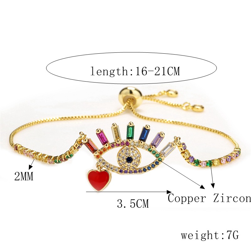 Fashion Eye Copper Bracelets Plating Zircon Copper Bracelets