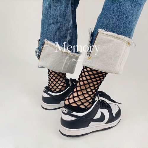 Summer new socks women's solid color hole socks jk style women's white breathable thin mesh hollow tube socks