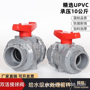 UPVC双活接球阀给水级PVC管手动手柄活接阀门水管快接水阀开关25-阿里巴巴