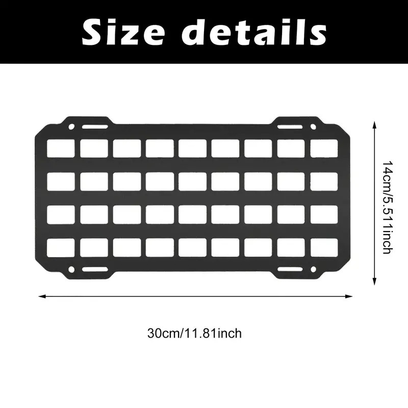 Sun visor tactical hanging board sun visor off-road vehicle multi-function Molle storage board interior trim modification pendant accessories