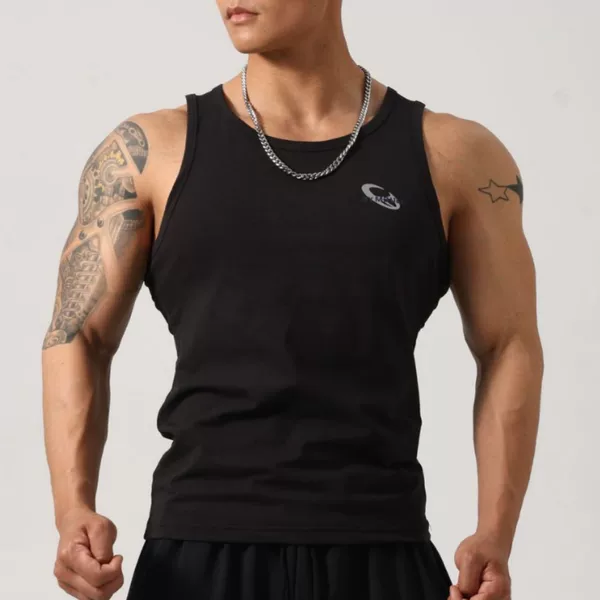 Men's quick-dry sports vest, slim fit, sleeveless, for summer training, gym workouts, running, casual wear, sweat-wicking, versatile