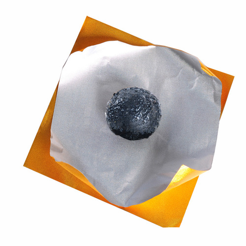 Black sesame ball wrapping paper, golden tinfoil sheet for wrapping chocolate, food grade tinfoil paper, aluminum foil paper, candy wrapper