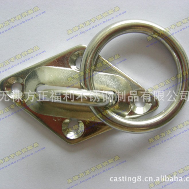 供应不锈钢遮阳帆配件吊床吊椅秋千配件菱形底座门扣锁扣方形门扣