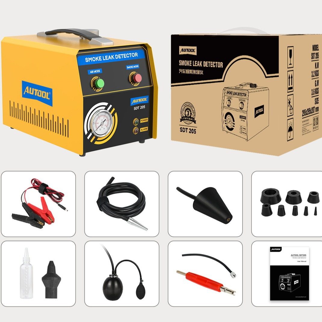 Detector de Sistemas de Tuberías Autool SDT205, Probador de Fugas de Humo por Evaporación