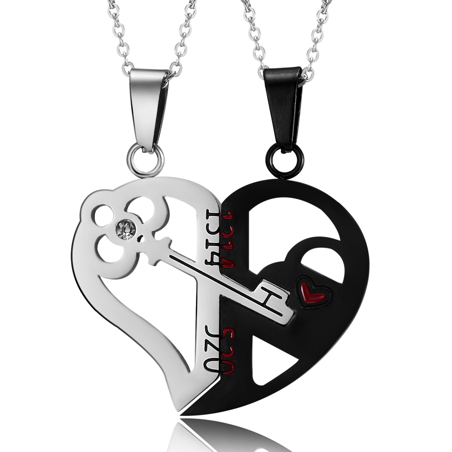 Stainless Steel Fashion Plating Heart Shape Pendant Necklace display picture 9