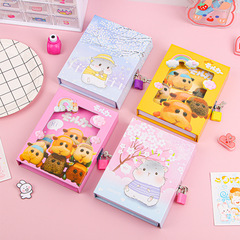 Creative Cartoon Diary Student Cute Password Notebook Locked Boxed Notebook Children's Gift Ledger