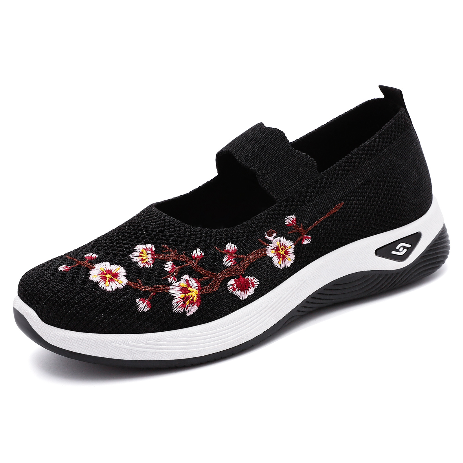 Zapatos de tela estilo Pekín antiguo para mujer, novedad de verano 2026, mocasines casuales sin cordones para damas, zapatos para mamá. image 10