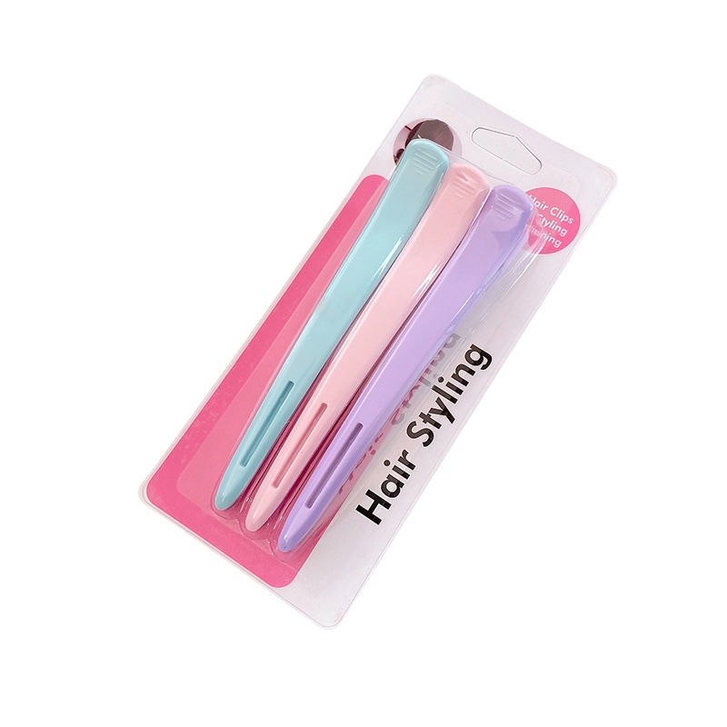 Pinza sin marcas para peinado, teñido, larga boquilla, sección de cabello, peinado formal